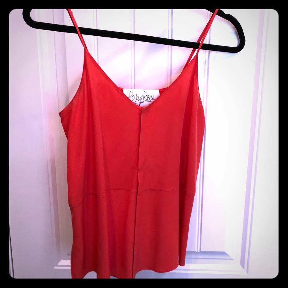 Red silk Rory Beca Tank- perfect for summer!!